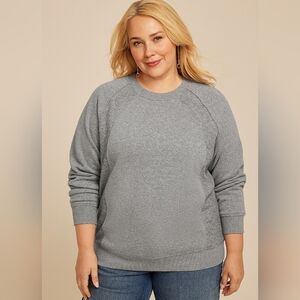 NWT Studio Y Heather Gray Pullover 2X